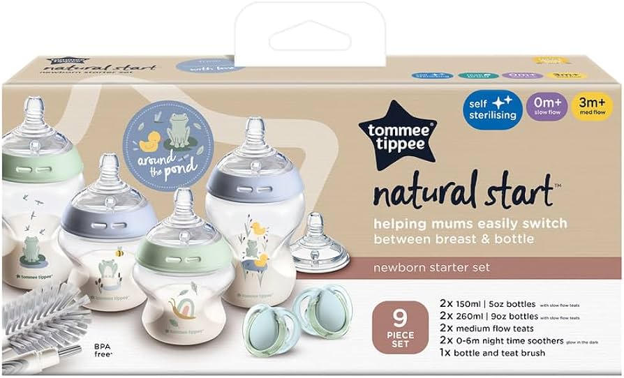 Tommee tippee natural start, 9 pcs starter set / frog