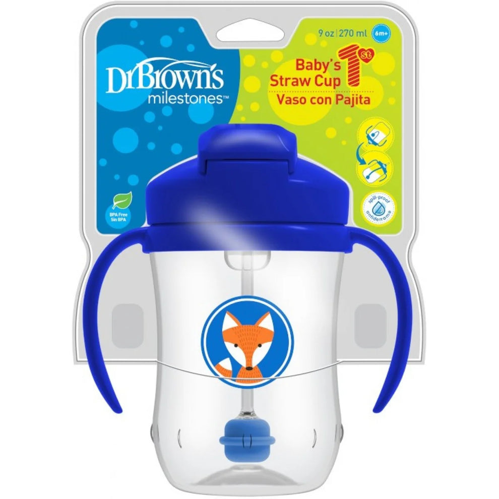 Straw cup 270 ml 6m+ Blue
