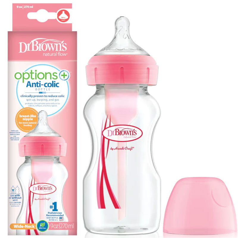9OZ/270ML Options+ WN Bottle, PP, 1Pack Pink