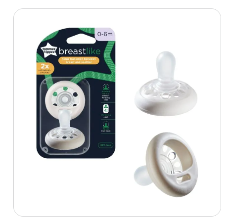 Tommee tippee breast like pacifiers 0-6m 2 pack