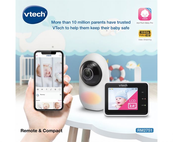 V tech baby monitor 2.8" smart WiFi monitor 1080p