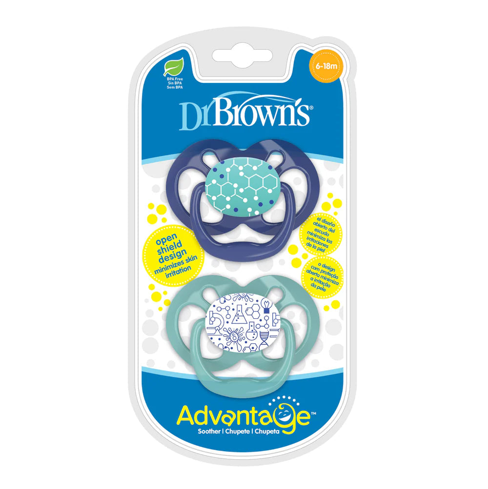 Advantage Pacifiers Blue 6-18 Months Soothers