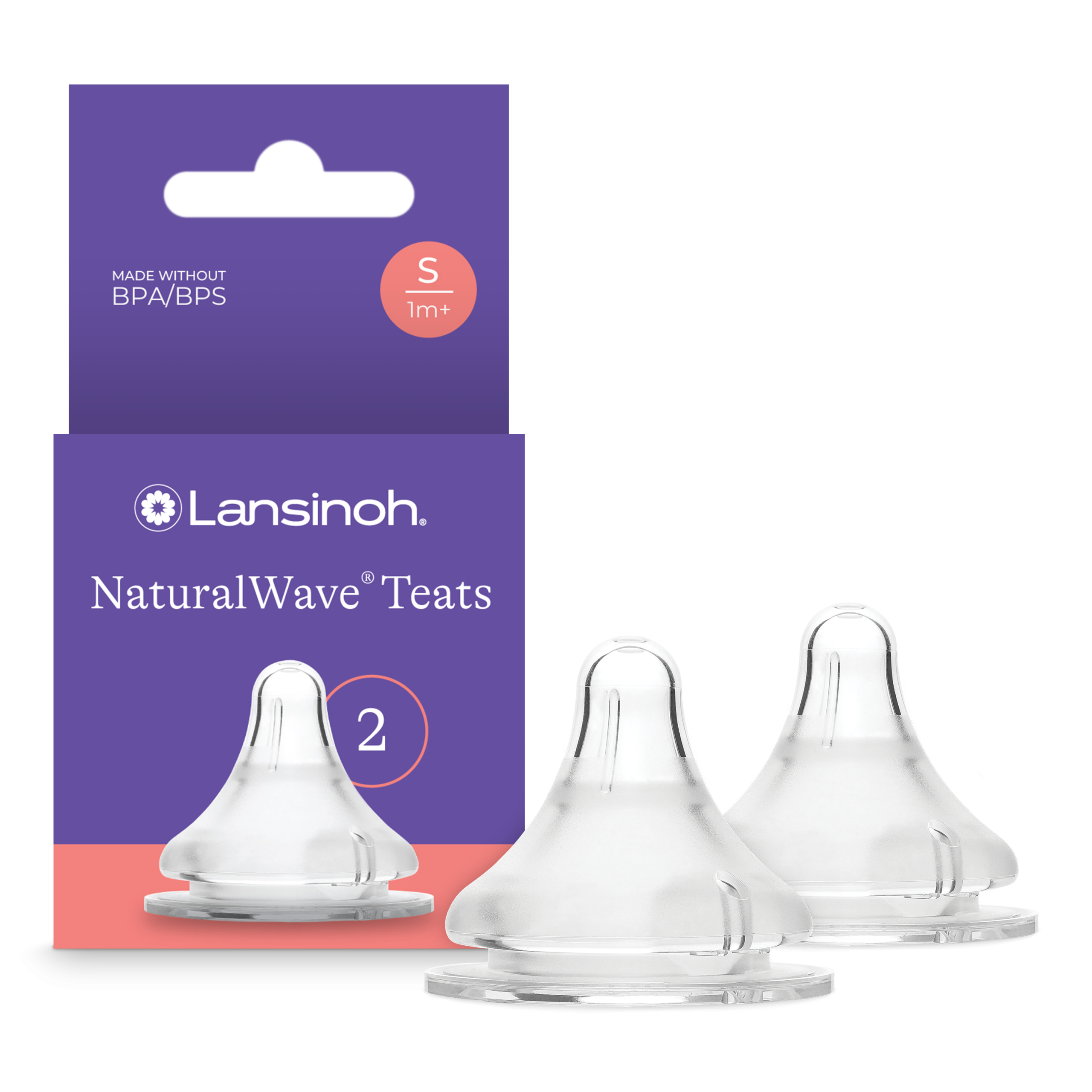 Lansinoh NaturalWave Teats slow flow 0m+
