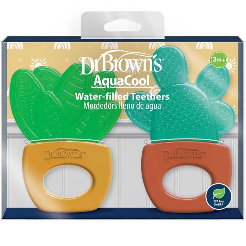 Dr Brown’s 3m+ AquaCool 2x Water Filled Teether Plants