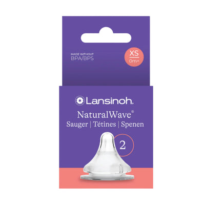 Lansinoh NaturalWave Teats extra slow -0m+
