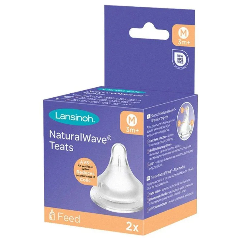 Lansinoh NaturalWave Teats medium flow 3m+