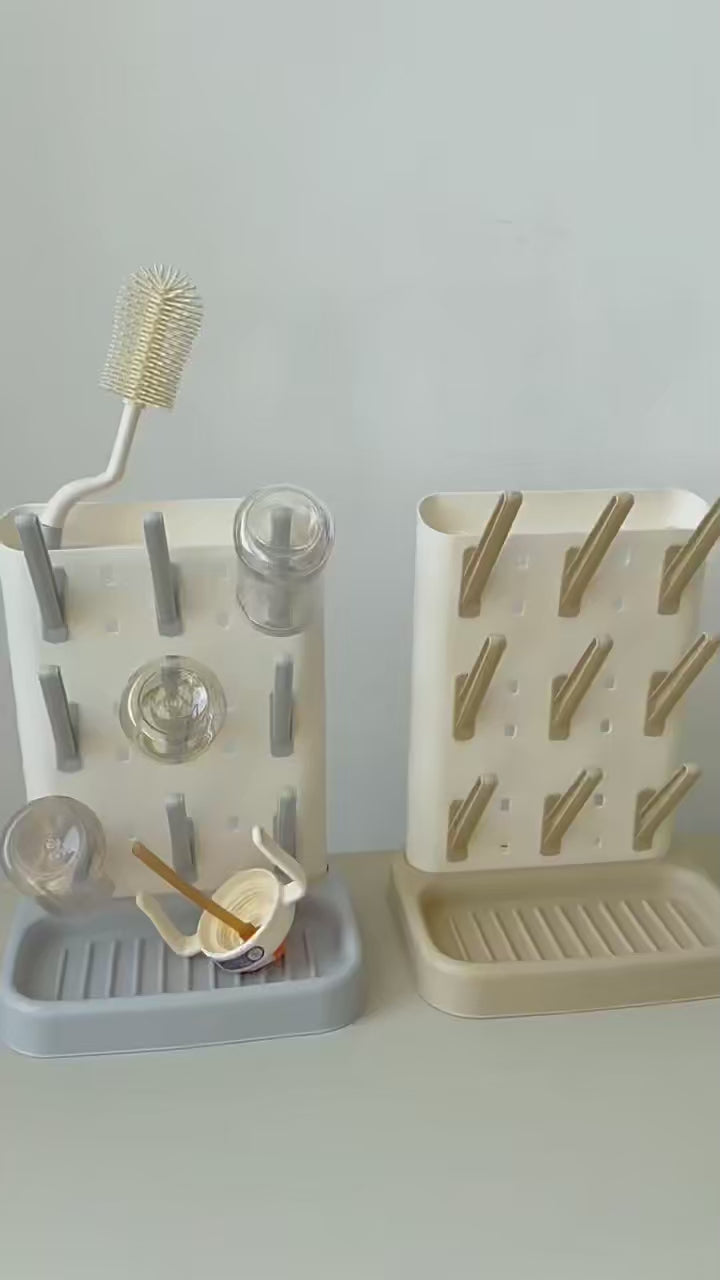 Bottle drying rack beige