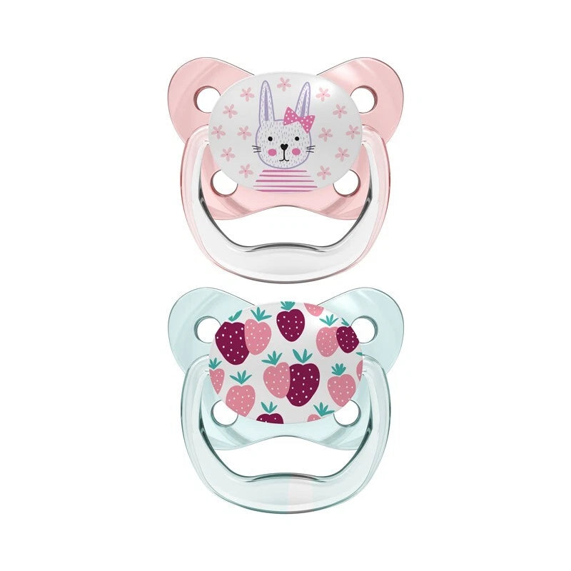 Pink Prevent Butterfly Soother 0-6months -2packs-