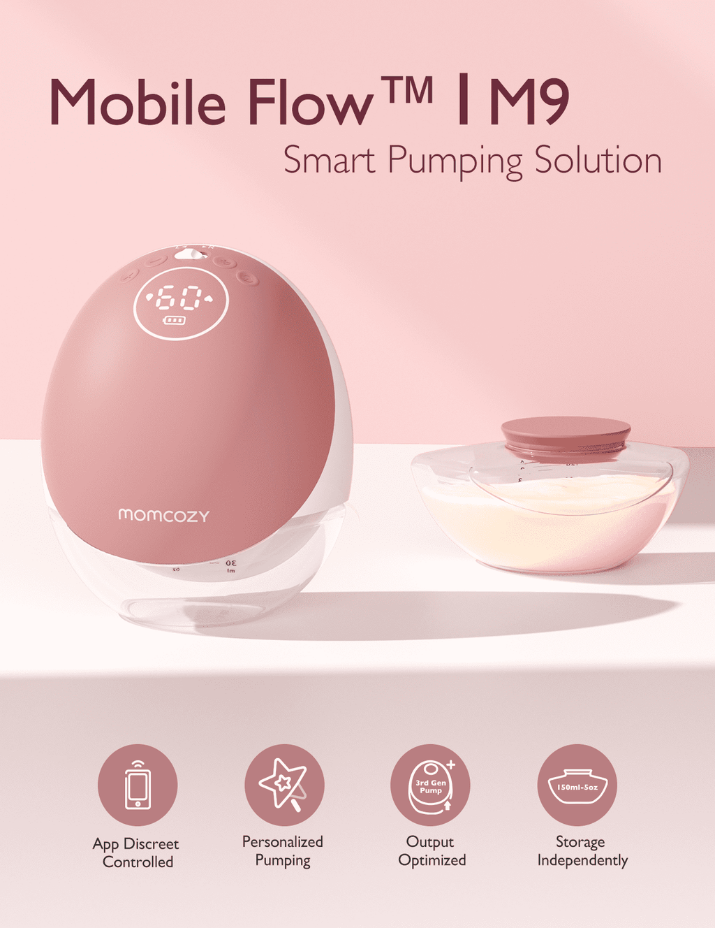 Momcozy M9 single wearable breast pump