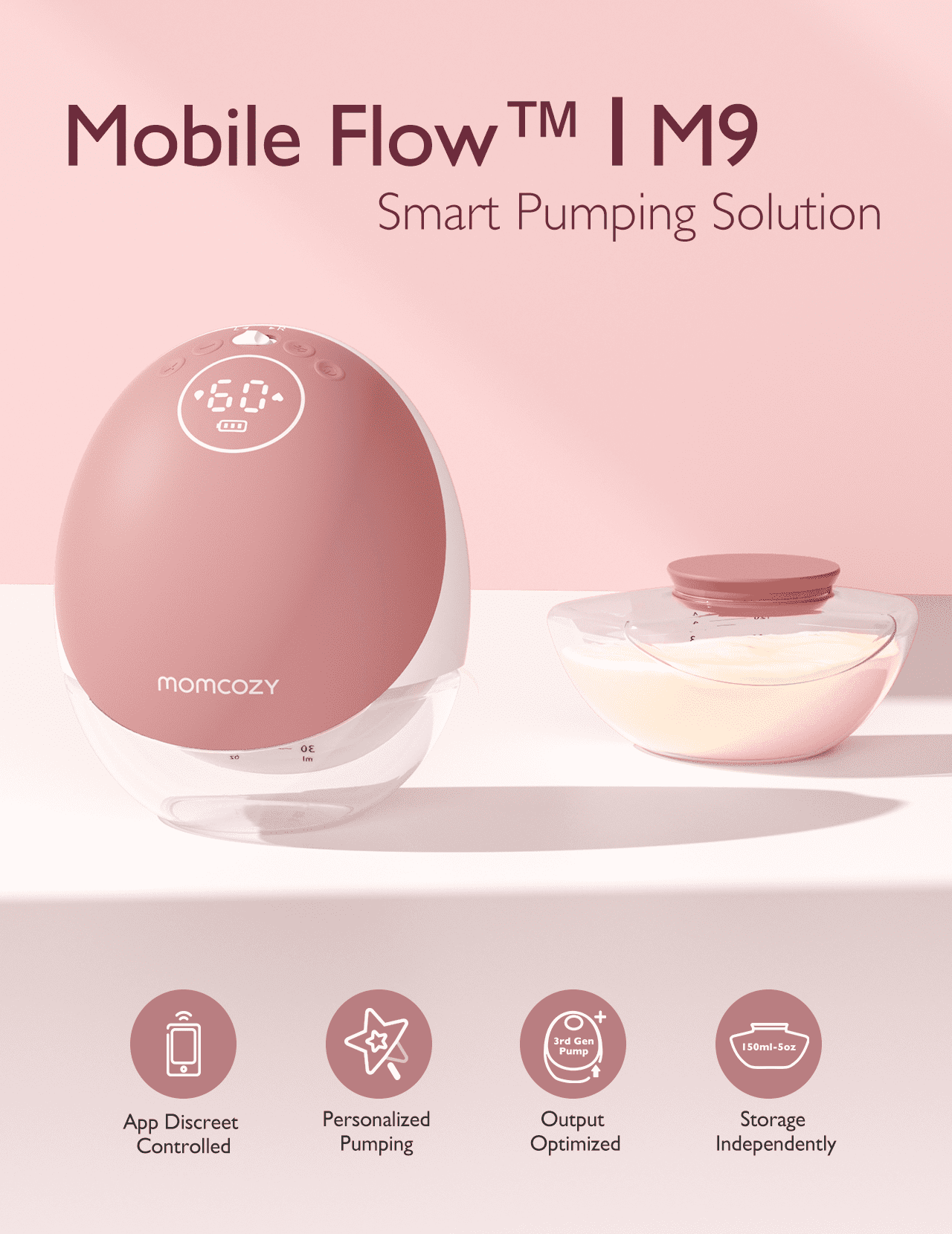 Momcozy M9 single wearable breast pump