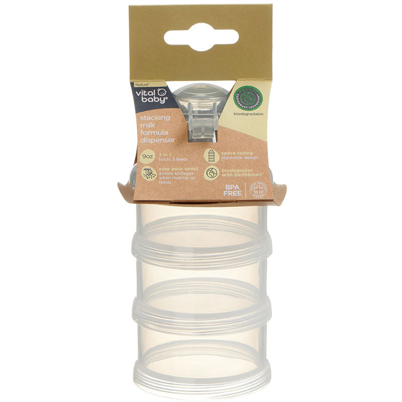 Stacking milk formula dispenser