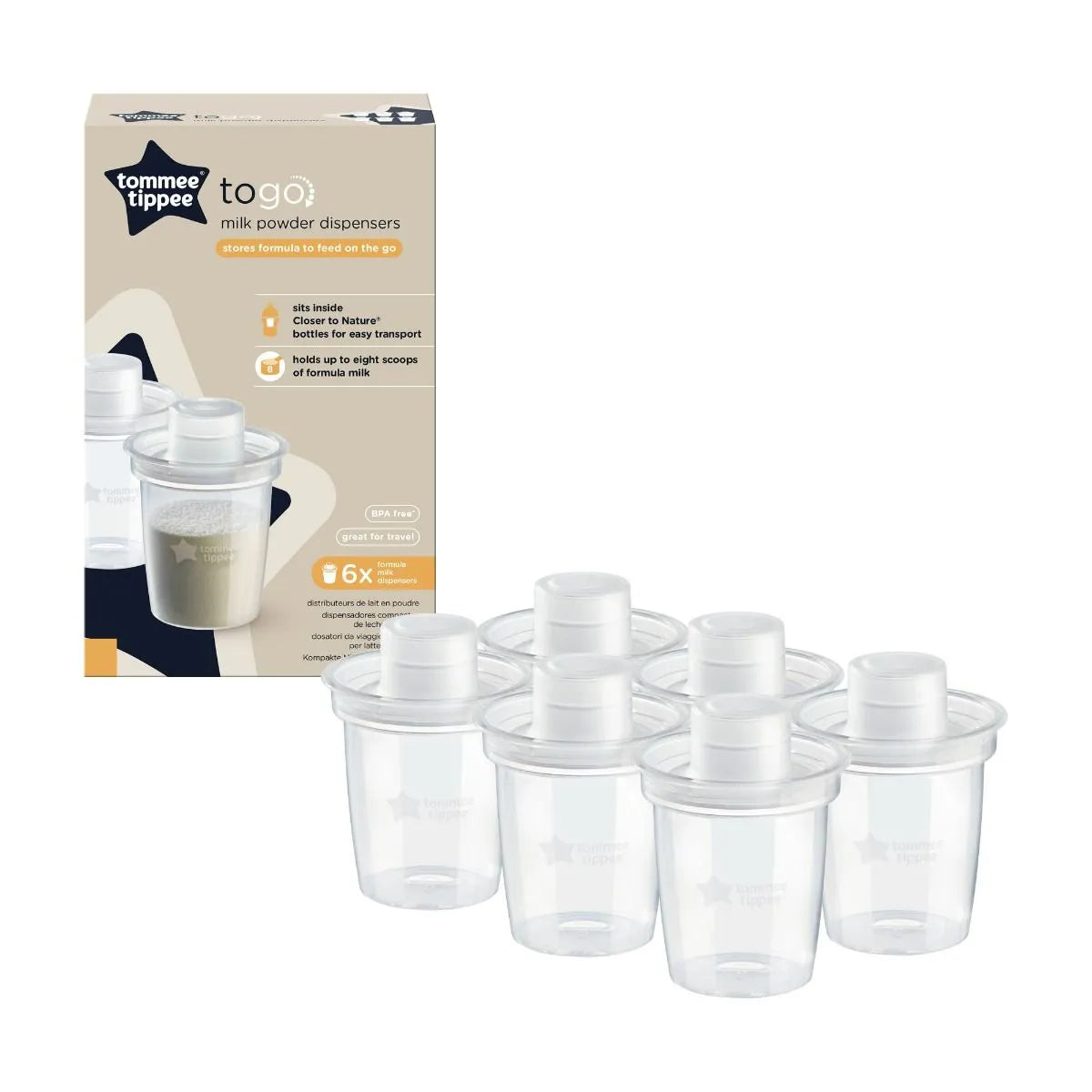Tommee tippee to go formula pots - 6 packs