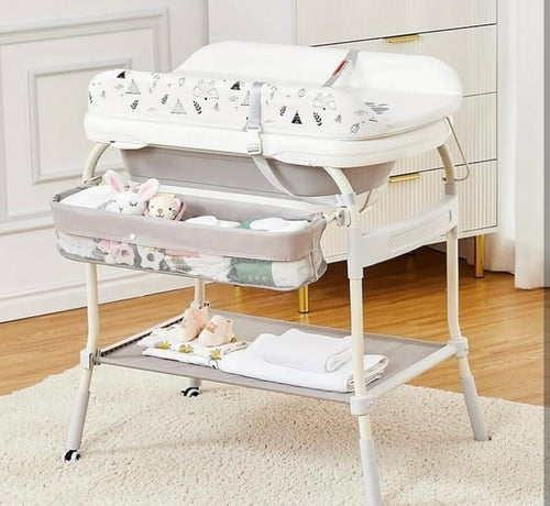 2 in 1 PopUp baby bath with changing mat nature with thermometer