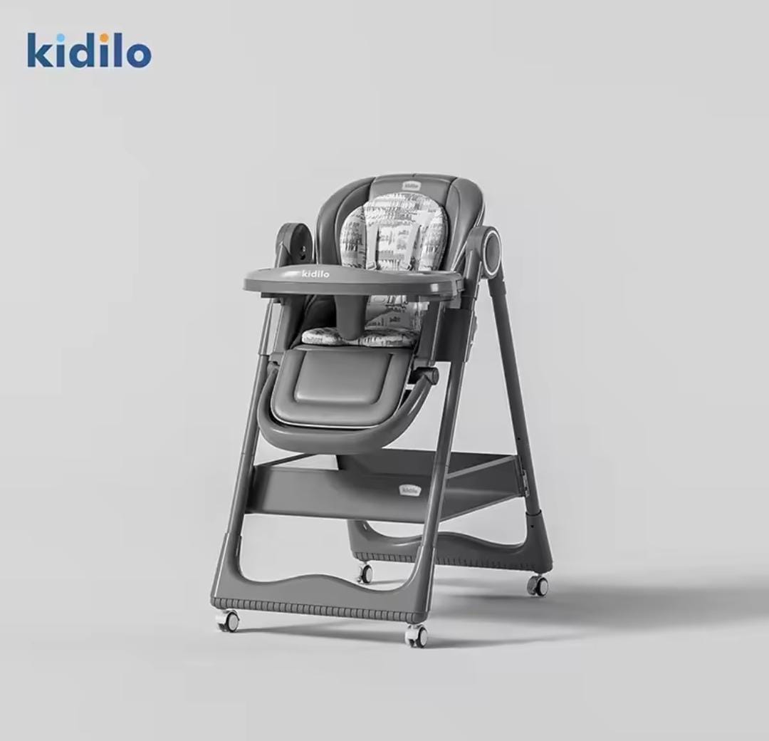Kidilo highchair - reclines grey color