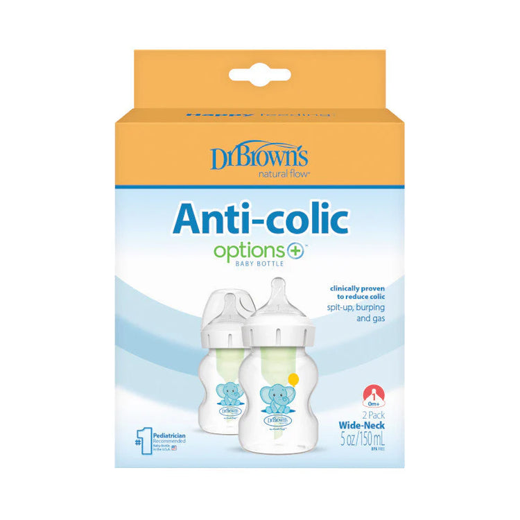 Wide Neck Op+ Bottles 150 ml (Pack of 2) Blue Elephant