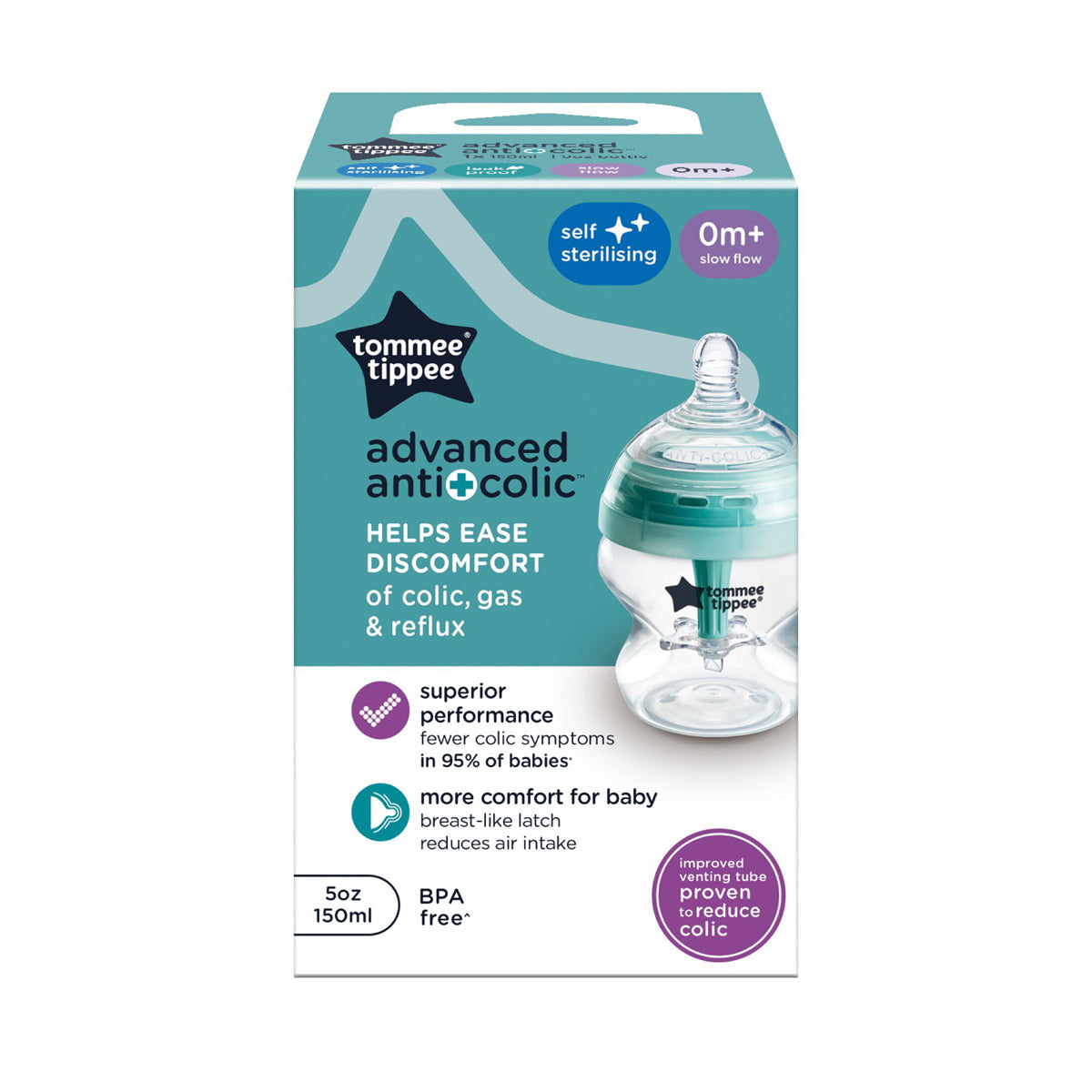Tommee tippee advanced anti colic single bottle 150ml
