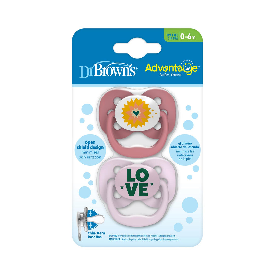 Advantage pacifier girl  0-6 months 2 pcs