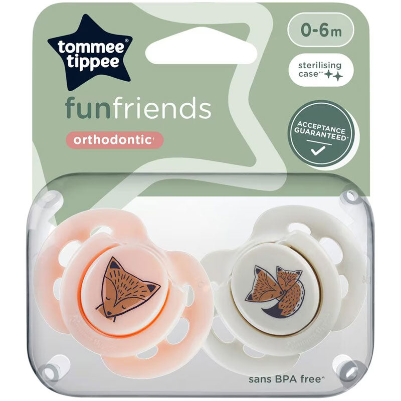 Tommee Tippee 0-6m Fun Friends Soothers Pacifiers