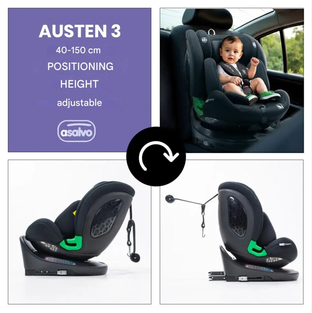 Asalvo Austen 3 carseat, 360° from birth until 12y