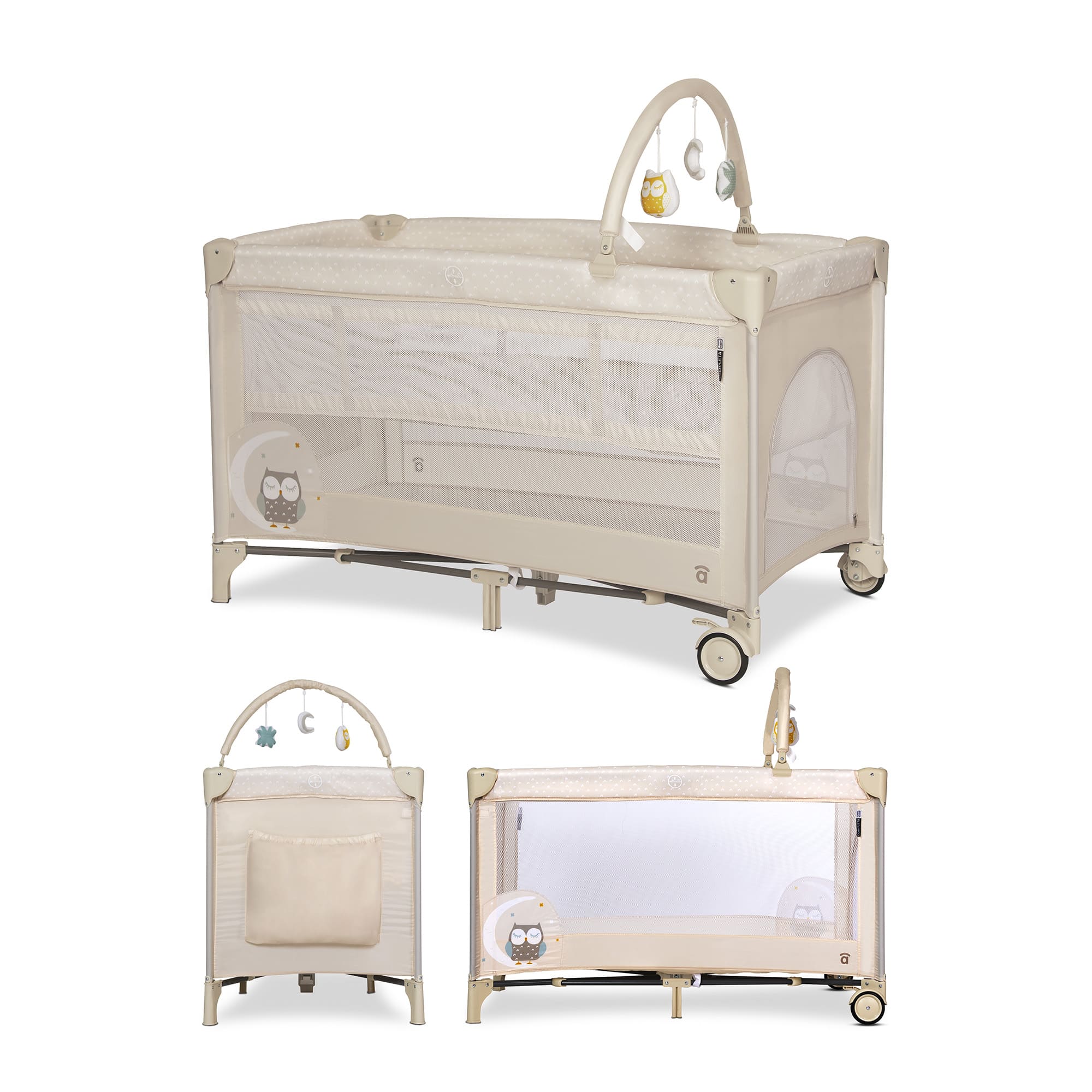 Asalvo Complete Duo Owl Travel Cot