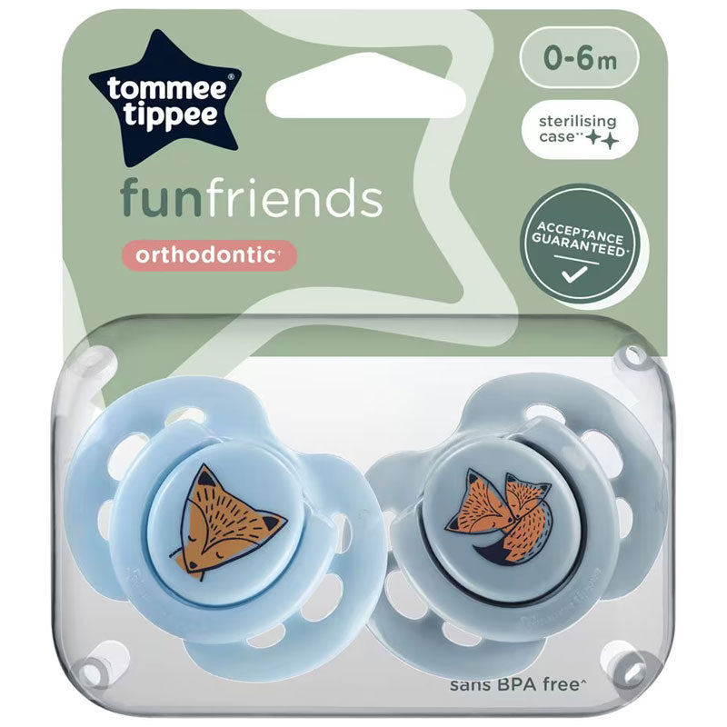 Tommee Tippee 0-6m Fun Friends Soothers Pacifiers