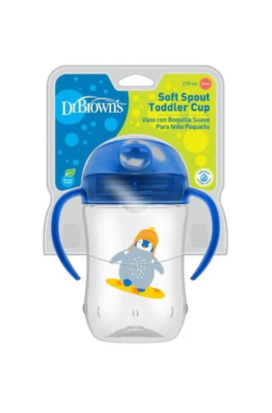 Toddler soft spout+ handles 270ml 9m+ blue