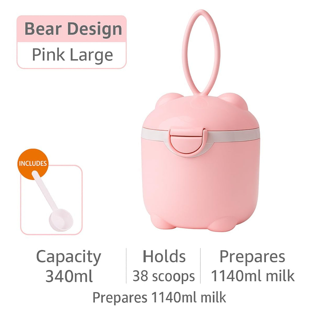 Formula container with scoop