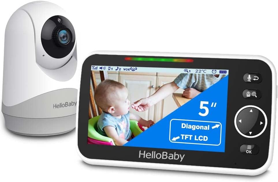 Hello baby monitor, 5.0 inch with remote pan and tilt
