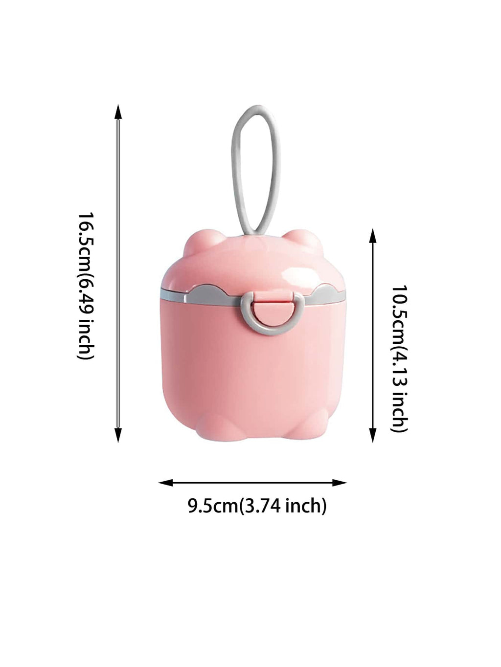 Formula container with scoop