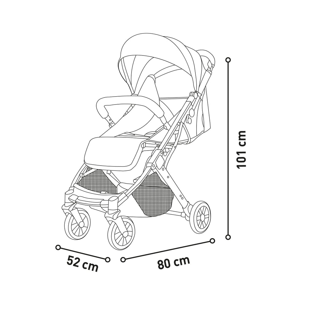 Asalvo kubic 2 travel stroller 0-4 years