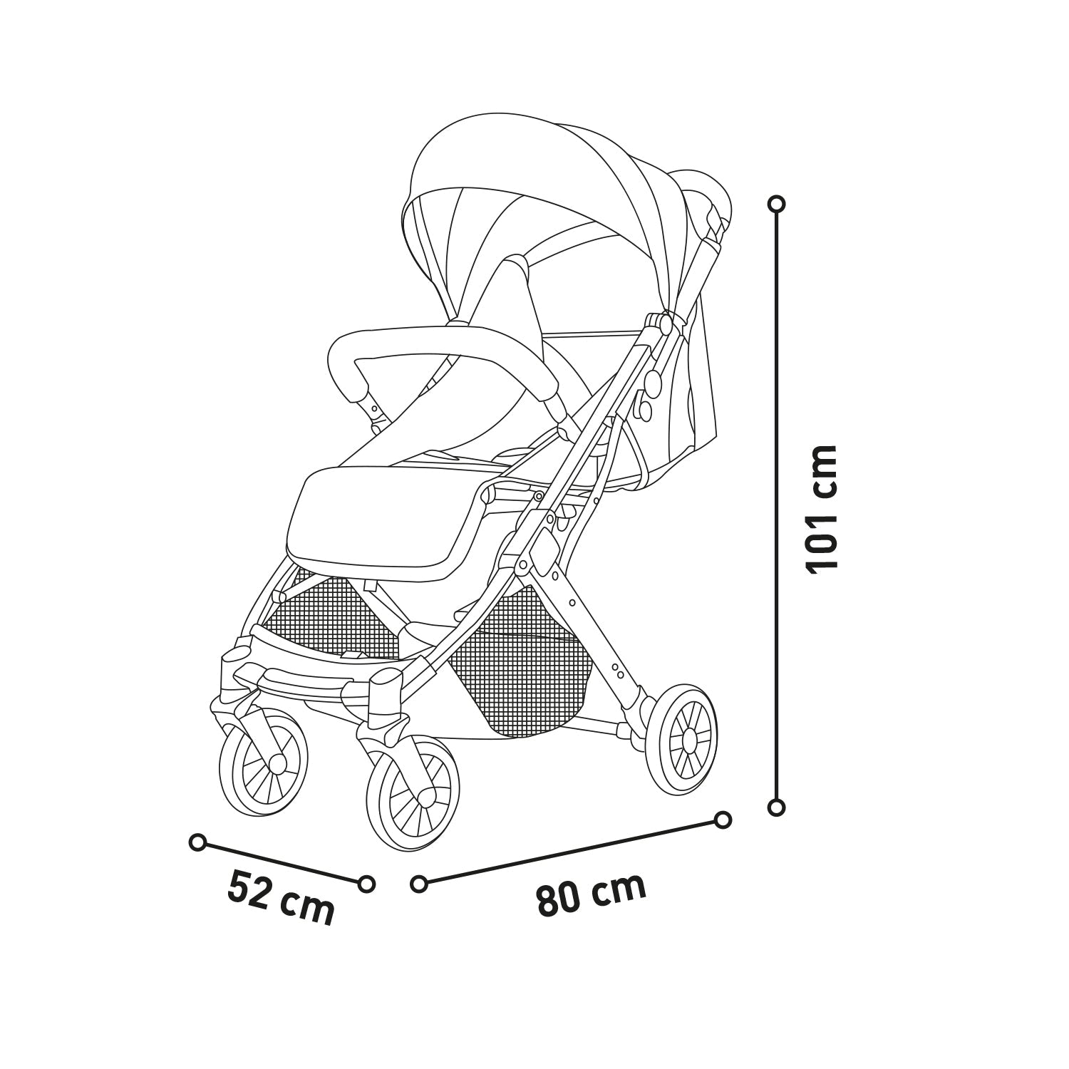 Asalvo kubic 2 travel stroller 0-4 years
