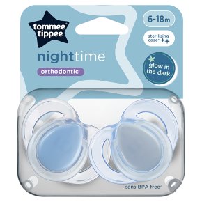 Tommee tippee nighttime pacifier pink 6-18m 2 pack