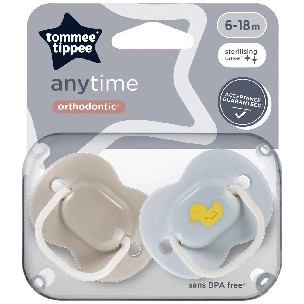 Tommee tippee anytime pacifier pink 6-18m 2 pack