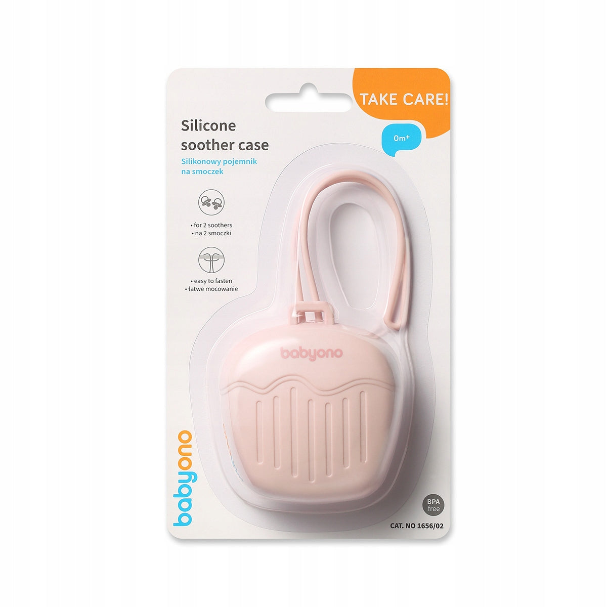 Silicone soother case pink