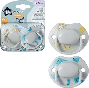 Tommee tippee jungle pacifier grey 0-6m 2 pack