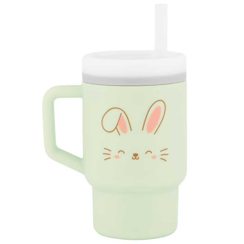 Infantino 6m+ My 1st Tumbler Training Water Cup With Straw Bunny Green