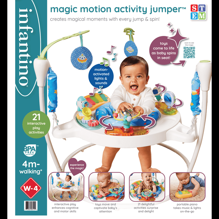 Infantino Magic Motion Activity Jumper: Space-Themed Adventure for Little Explorers, Unisex, 4+ Months