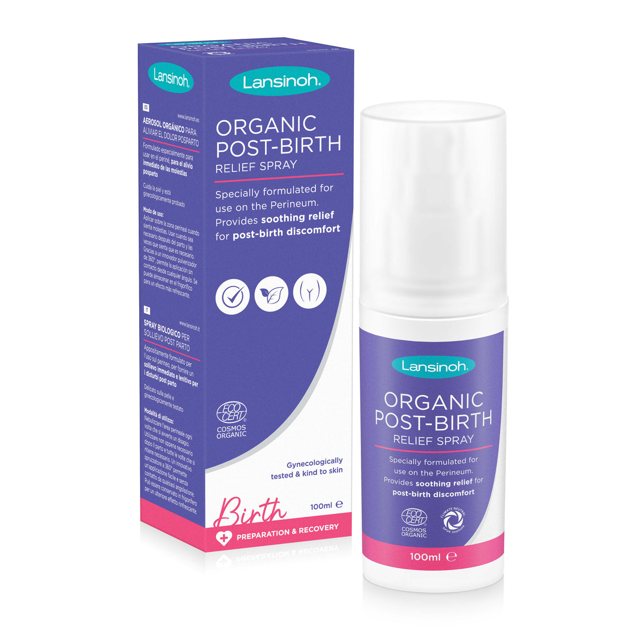 Lansinoh Organic post birth relief spray 100 ml