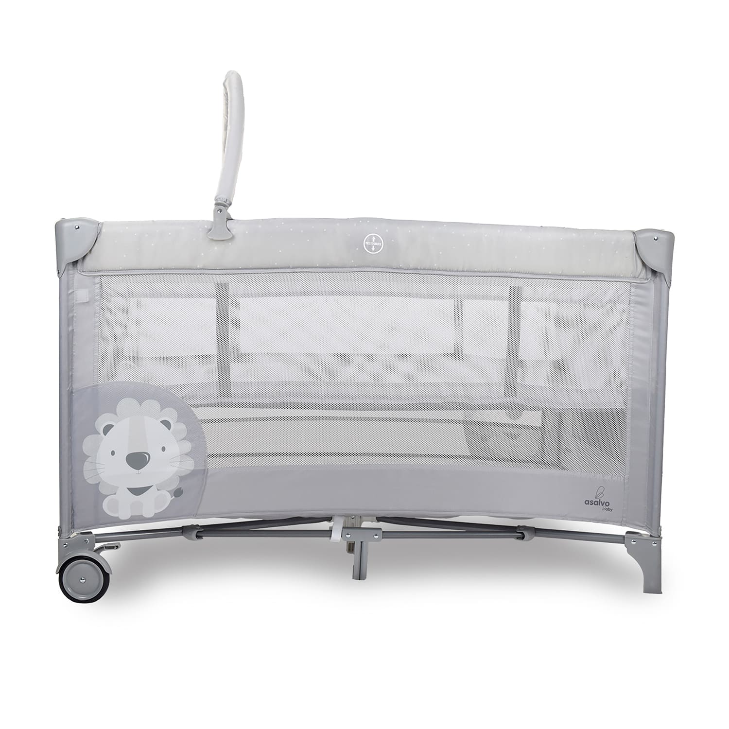 Asalvo Complete Duo lion grey Travel Cot