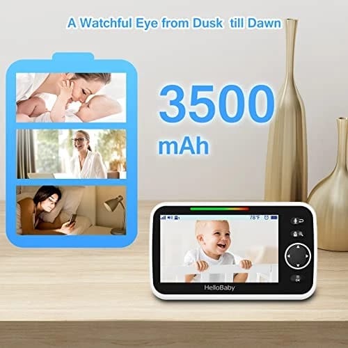 Hello baby monitor, 5.0 inch with remote pan and tilt