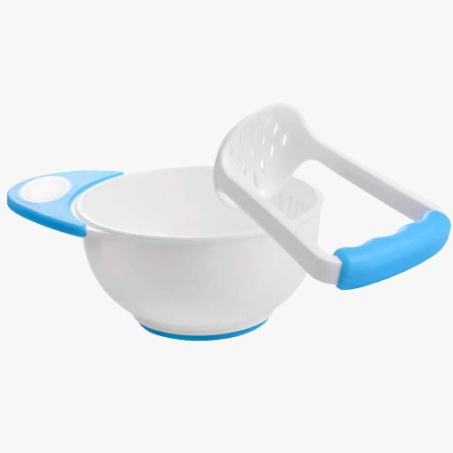 Baby feeding bowl with masher