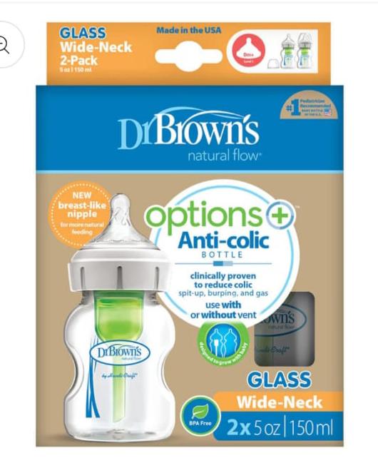 5OZ/ 150 ml options + WN Bottle, glass 2 pack