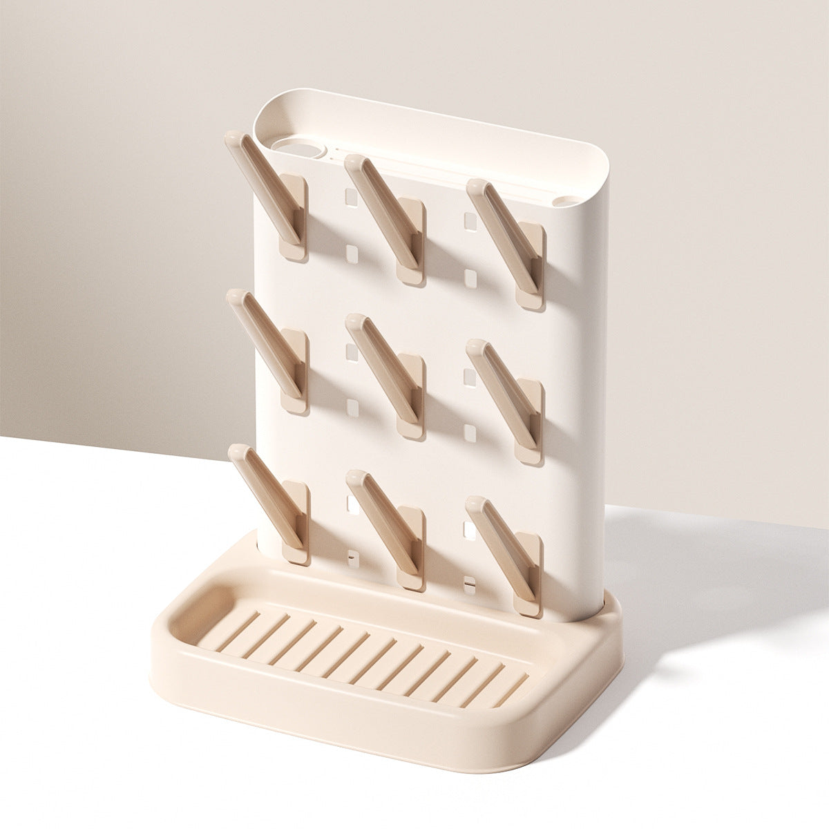 Bottle drying rack beige