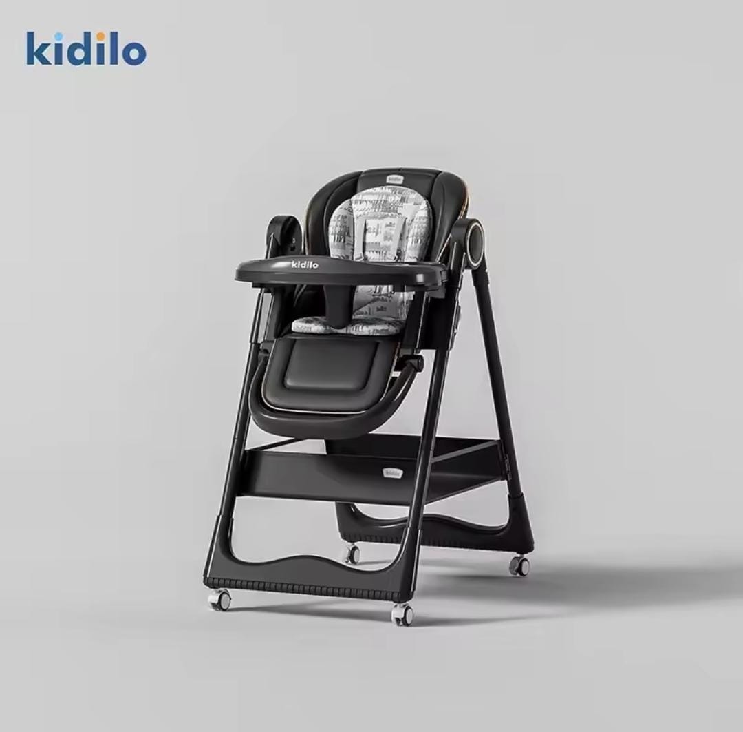 Kidilo highchair - reclines black color