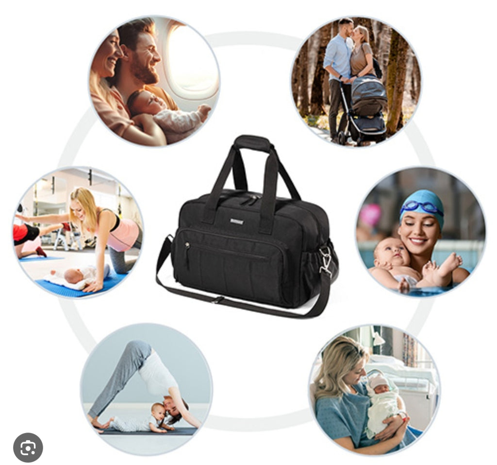 Babyono mom travel bag black color