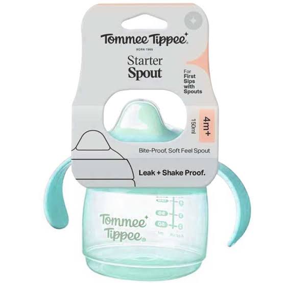 Tommee Tippee 4m+ 150ml Starter Spout Water Bottle Green