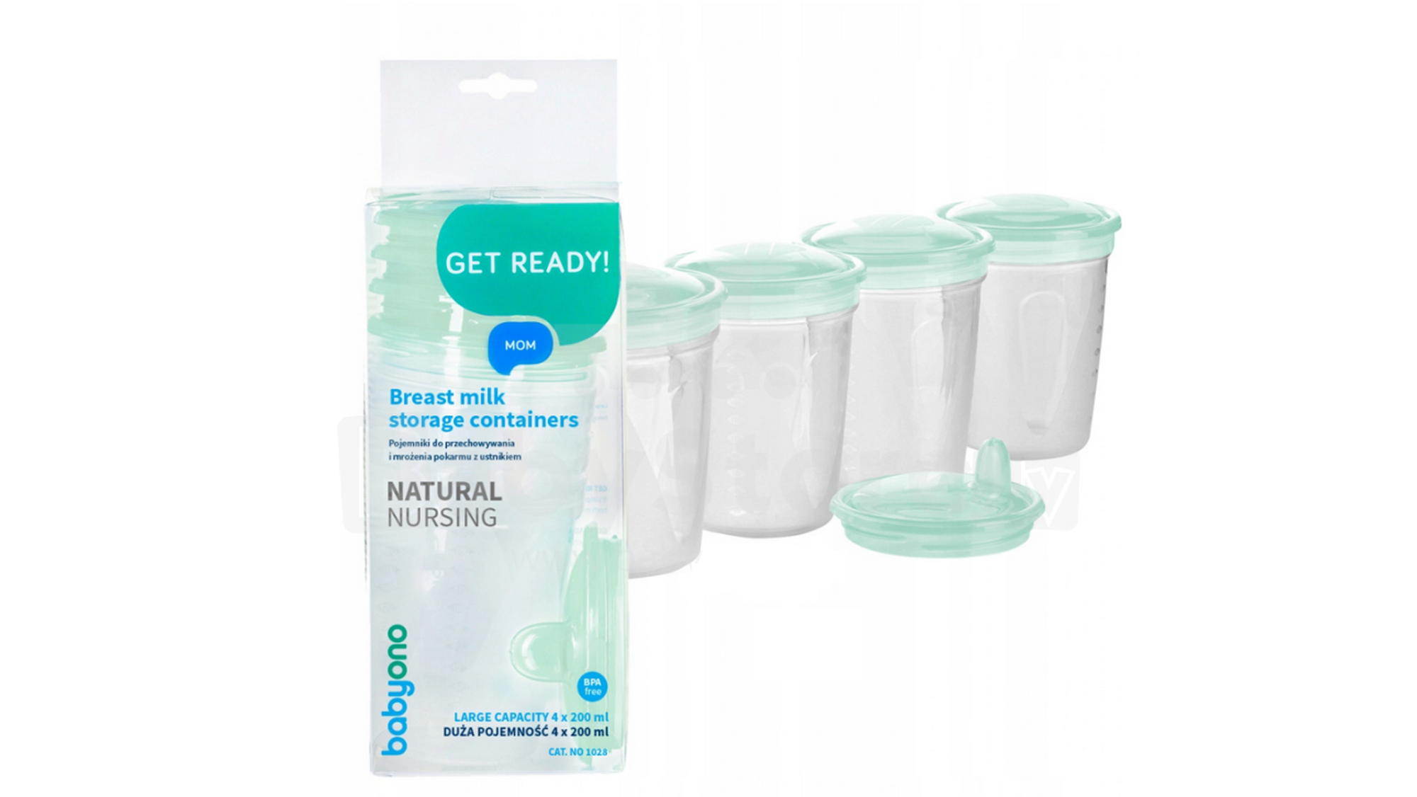 BabyOno 1028 Breast milk storage containers 4x200ml