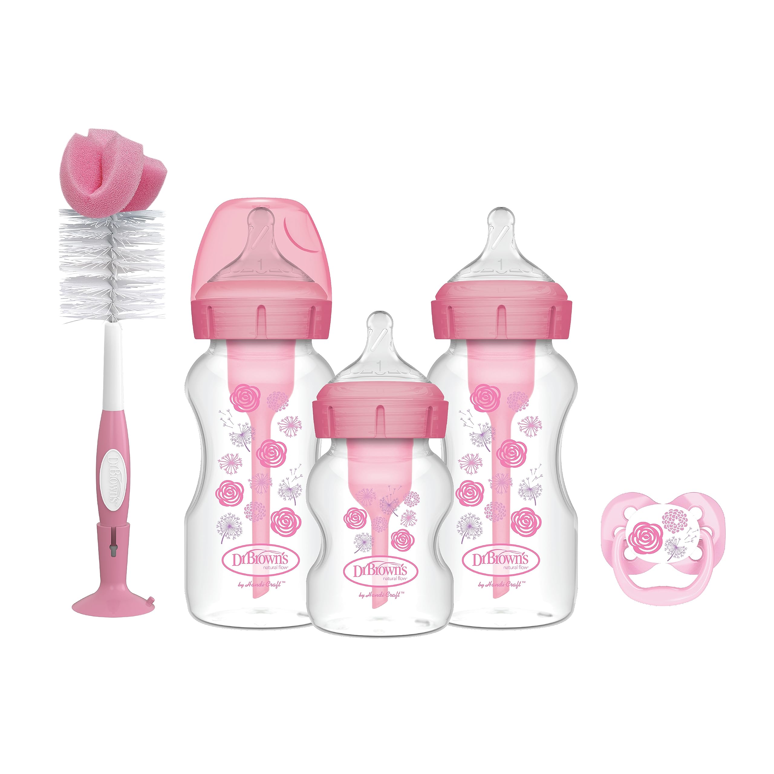 Dr brown's anti colic options+ gift set pink