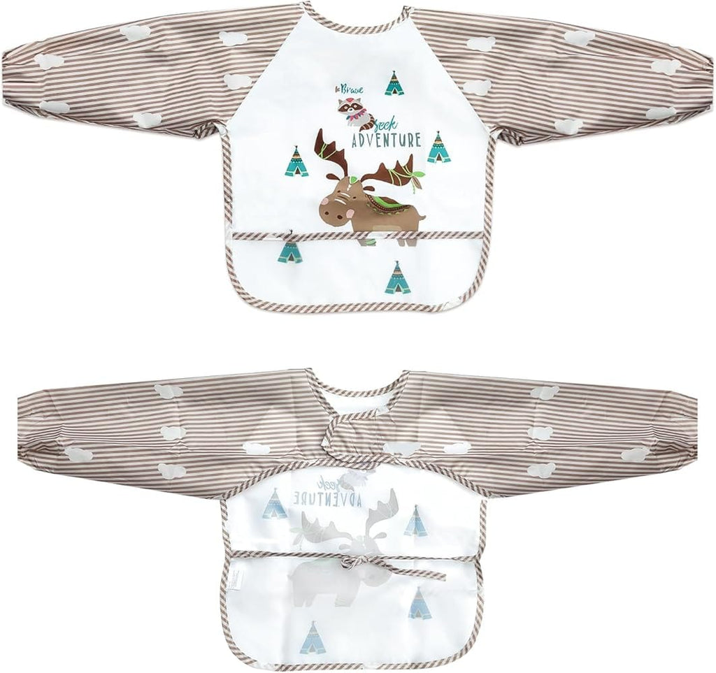 Silicone baby bib - waterproof with pocket