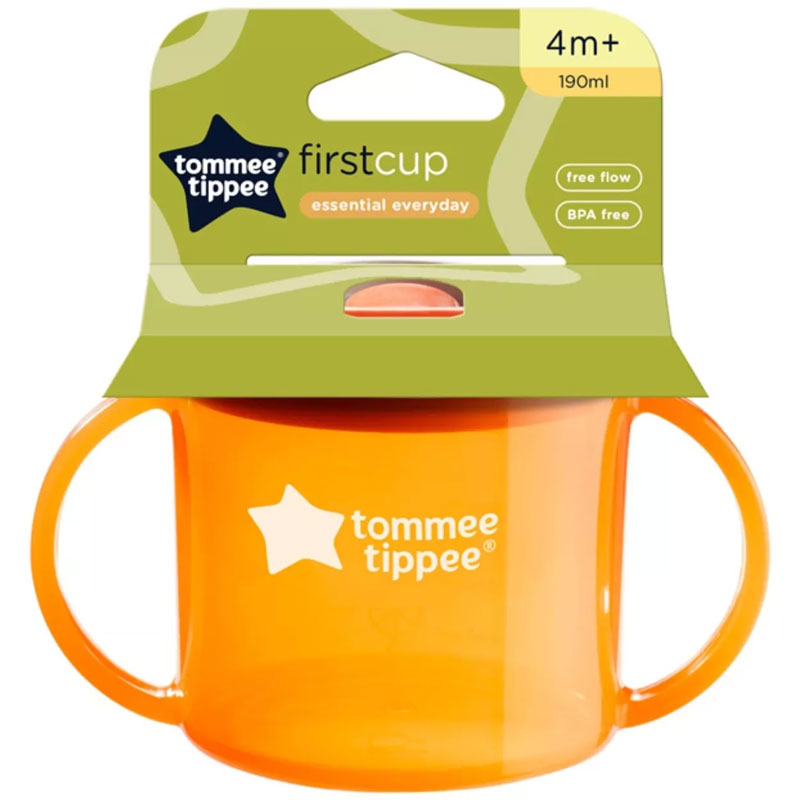 Tommee Tippee 4m+ 190ml FreeFlow First Cup orange